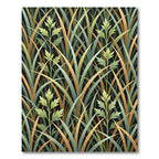 Botanical Sage and Ochre Grass Meadow Rug