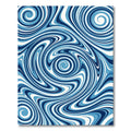 Abstract Oceanic Swirl Nautical Blue Rug
