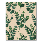 Earthy Green Eucalyptus Branch Art Rug