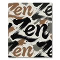 Modern Abstract Zen Brush Stroke Rug