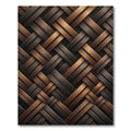 Woven Bronze Interlocked Geometric Texture Rug