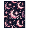 Celestial Pink Moons Starry Night Rug