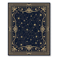 Celestial Gold Starry Night Sky Rug