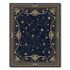 Celestial Gold Starry Night Sky Rug