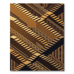 Golden Staircase Geometric Tribal Rug