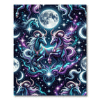Celestial Cosmic Ram Astral Galaxy Art Rug