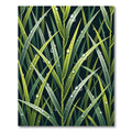Lush Dewy Grass Botanical Backdrop Rug
