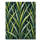 Lush Dewy Grass Botanical Backdrop Rug