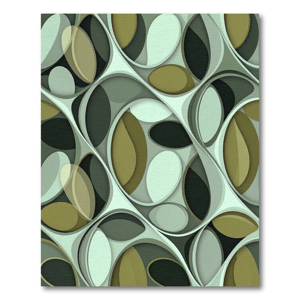 Shaded Sage Oval Interlocking Weave Rug