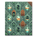 Emerald Oasis Diamond Arch Foliage Rug