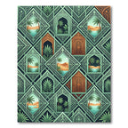 Emerald Oasis Diamond Arch Foliage Rug