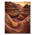 Earthy Canyon Layers Swirl Rug
