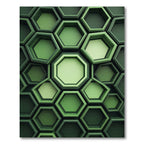 Modern Sage Geometric Honeycomb Rug