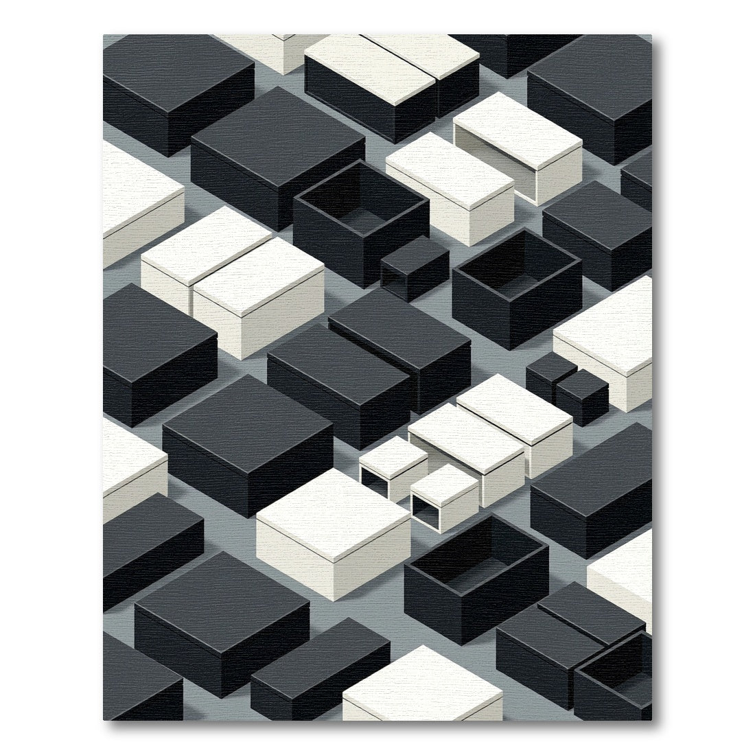 Monochromatic Geometric Box Grid Rug