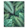 Lush Tropical Monstera Palm Leaf Rug