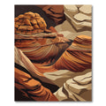 Earthy Terracotta Canyon Swirls Rug