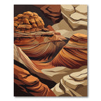 Earthy Terracotta Canyon Swirls Rug