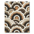 Retro Earthy Tone Layered Arches Rug
