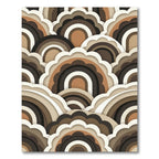 Retro Earthy Tone Layered Arches Rug
