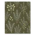 Green Herbal Bundles Botanical Wall Art Rug