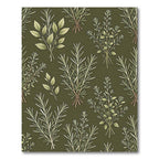 Green Herbal Bundles Botanical Wall Art Rug