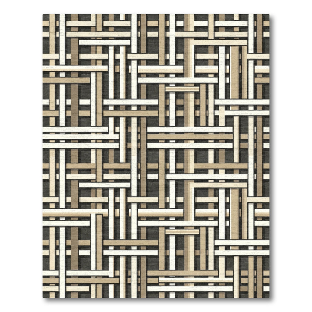 Earthy Neutral Interlocking Woven Weave Rug