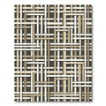 Earthy Neutral Interlocking Woven Weave Rug
