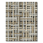 Earthy Neutral Interlocking Woven Weave Rug