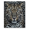 Realistic Leopard Spot Animalistic Portrait Rug
