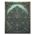 Ornate Sage Teal Floral Medallion Rug