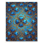 Royal Blue Filigree Clover Medallion Rug