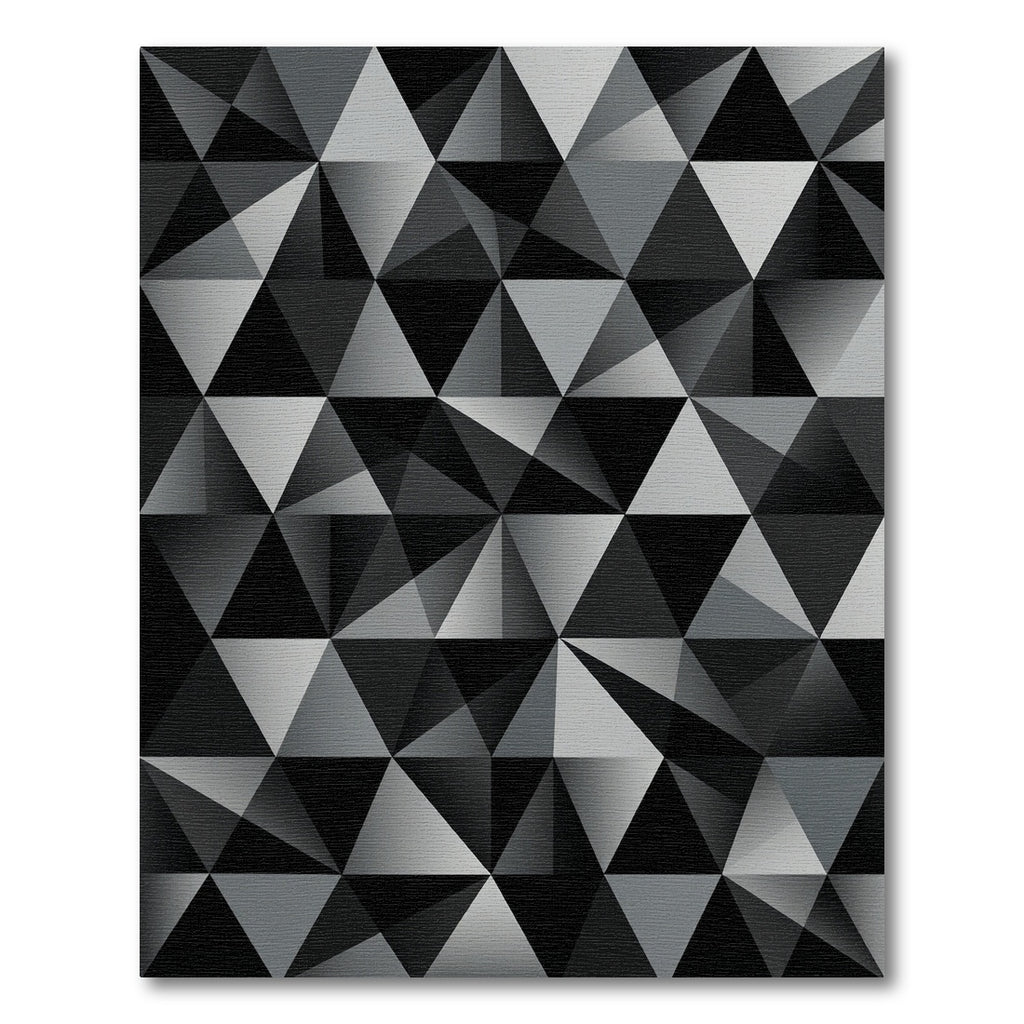 Monochromatic Geometric Triangle Mosaic Rug
