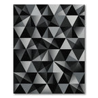 Monochromatic Geometric Triangle Mosaic Rug