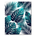 Lush Teal Tropical Monstera Palm Rug