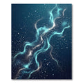 Luminous Blue Abstract Nebula Galaxy Rug