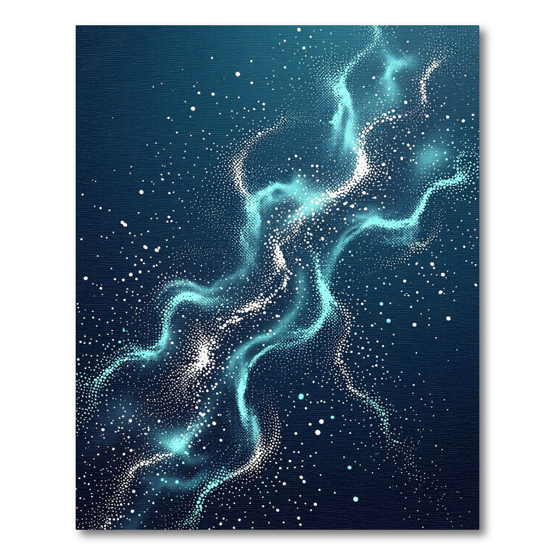 Luminous Blue Abstract Nebula Galaxy Rug