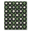 Festive Green Star Tree Collage Rug