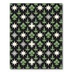 Festive Green Star Tree Collage Rug
