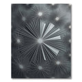 Modern Charcoal Gray Starburst Abstract Rug