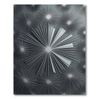 Modern Charcoal Gray Starburst Abstract Rug