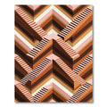 Geometric Staircase Terracotta Striped Rug