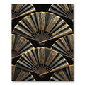Black Gold Art Deco Fan Rug
