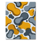 Amber Ochre Abstract Amoeba Layout Rug