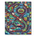 Colorful City Traffic Roadway Scene Rug
