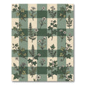Green Ivy and Daisy Gingham Rug