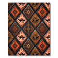 Rustic Desert Camel Geometric Diamond Area Rug