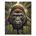 Majestic Golden Gorilla Tropical Jungle Rug