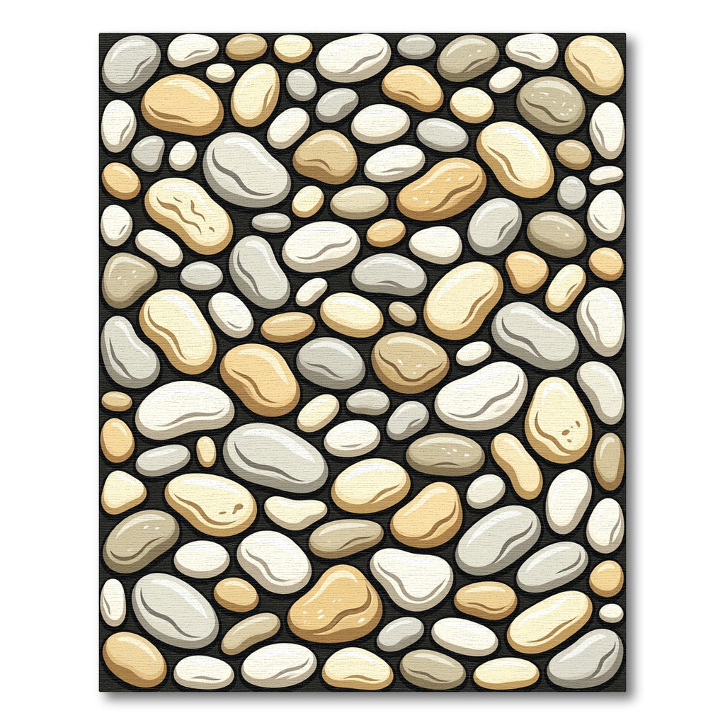 Earthy Pebble Stone Neutral Accent Rug