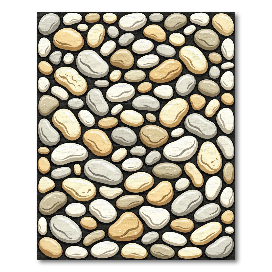 Earthy Pebble Stone Neutral Accent Rug