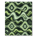 Green Muted Organic Swirls Rug